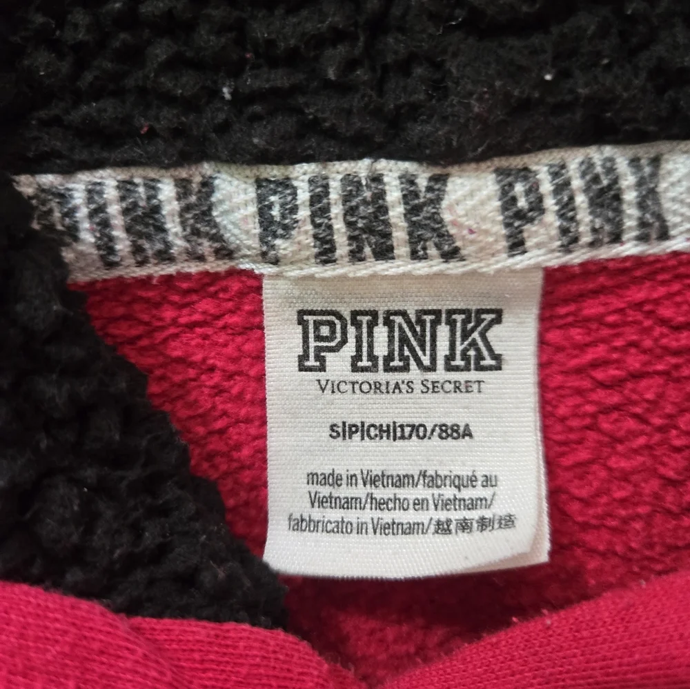 Victoria's Secret PINK Logo Hoodie Red Size S - Picture 6 of 7